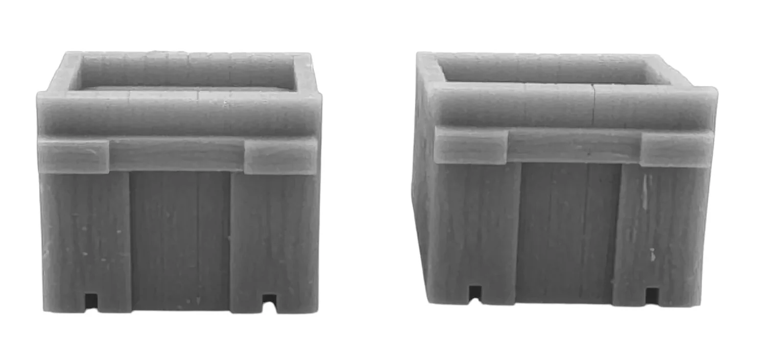 WSPR-006 OO/HO Gauge Sleeper Buffer Stops (x2) – Resin, Unpainted Model Kit